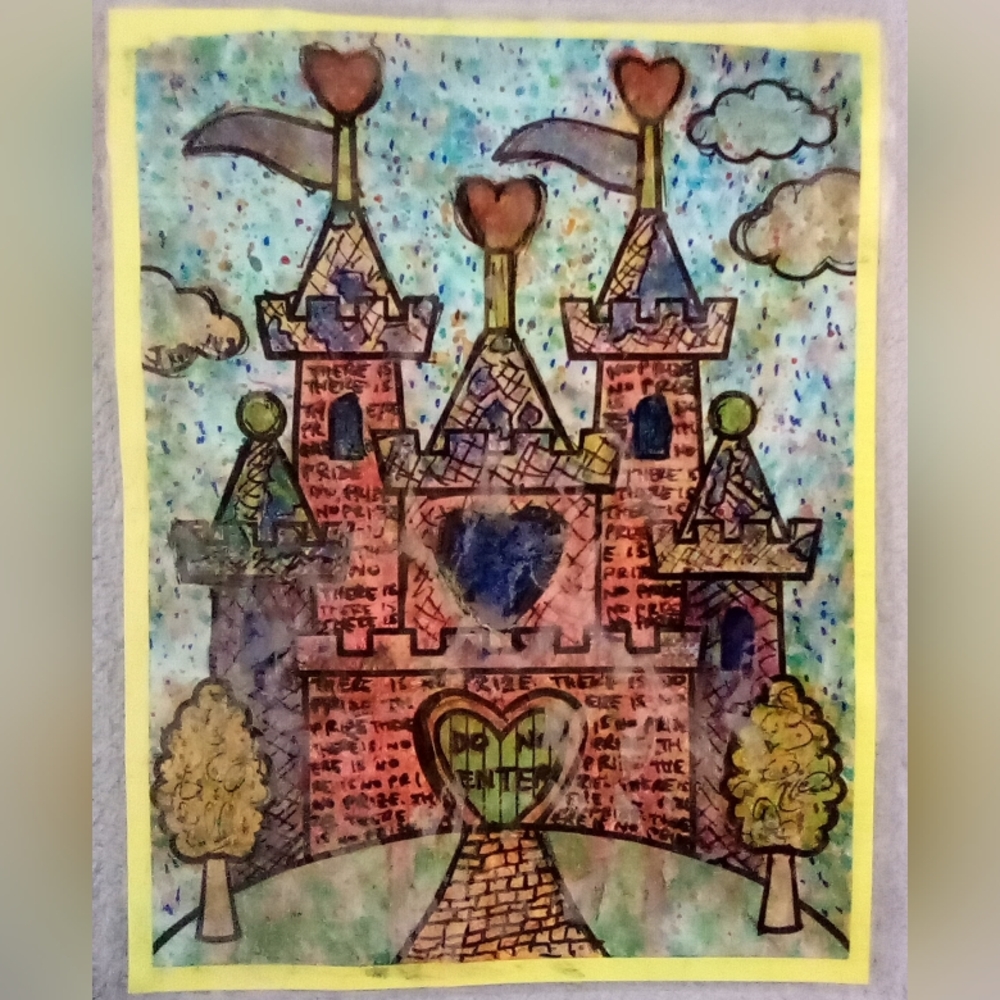🎨Castle Watercolor Painting Art🖼